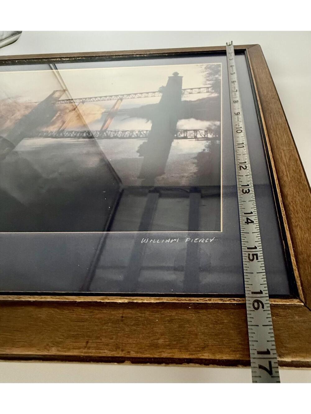 William Pierce Framed Bridge Landscape Print Wall Art Rustic Nature Decor - Picture 6 of 7